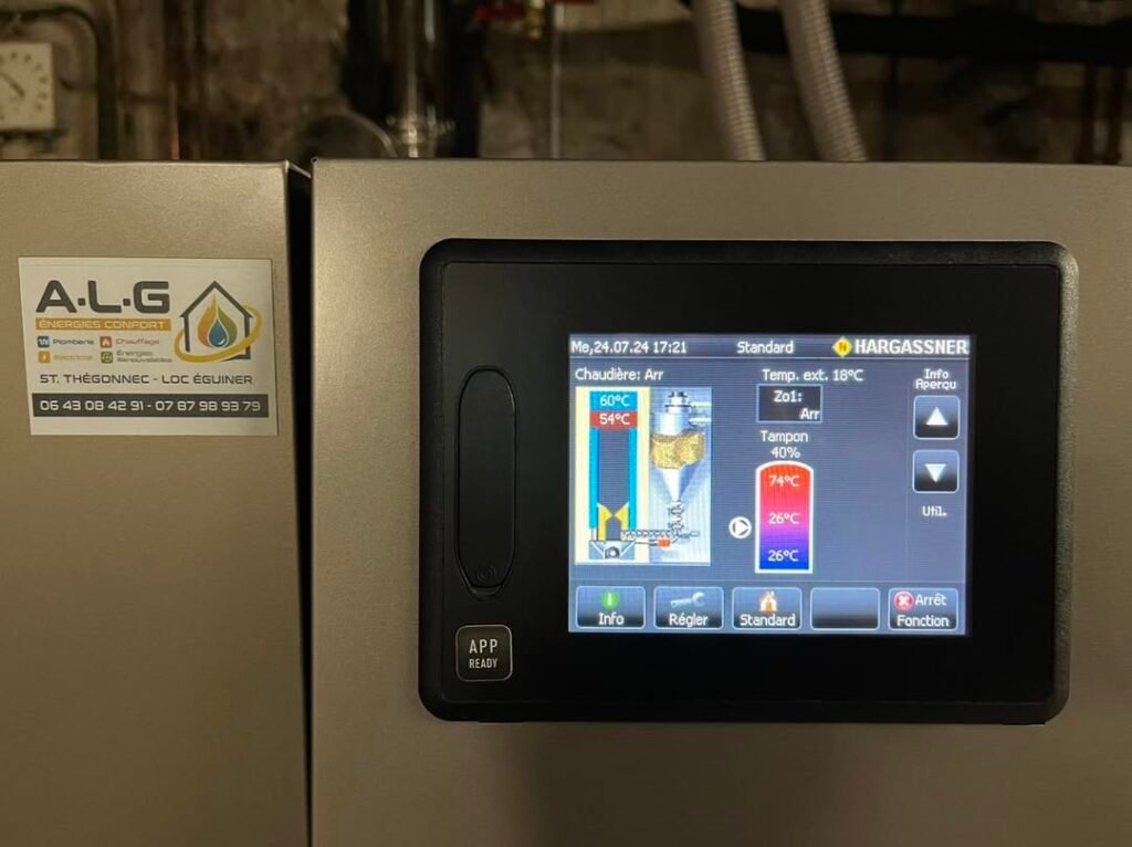 Remplacement d’une chaudière fioul par une chaudière à granulés Hargassner Classic de 42 kw sur 2 Remplacement d’une chaudière fioul par une chaudière à granulés Hargassner Classic de 42 kw sur 2